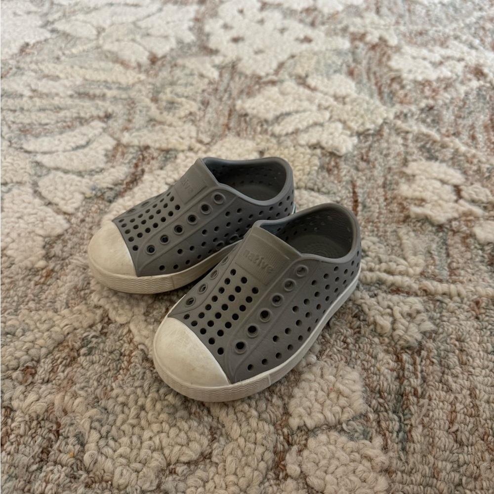 Gray Native Kids Shoes